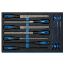 Draper Hand File Set in 3/4 Drawer EVA Insert Tray (13 Piece)