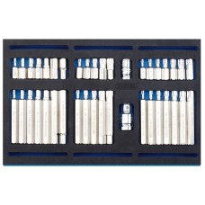 Draper Screwdriver Insert Bit Set in 1/4 Drawer EVA Insert Tray (40 Piece)