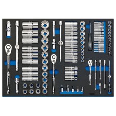 Draper EXPERT 1/4", 3/8" and 1/2" Socket Set in Full Plus Drawer EVA Insert Tray (96 Piece)