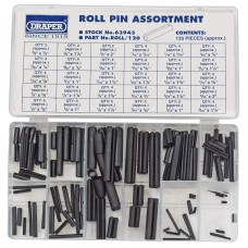 Draper Roll Pin Assortment (120 Piece)