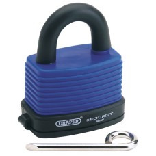 Draper 48mm Resetable 4 Number Combination Laminated Steel Padlock and Bumper