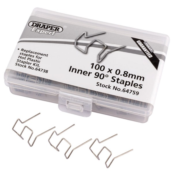Draper EXPERT 0.8mm Bent Castle Staples (50) Draper EXPERT 0.8mm Bent Castle Staples (50)