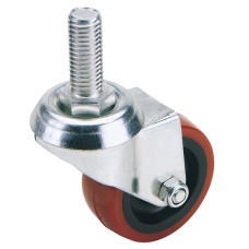 Draper 50mm Dia. Swivel Bolt Fixing Polyurethane Wheel - S.W.L. 50Kg