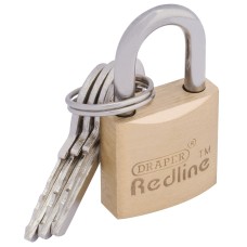 Draper 20mm Brass Cylinder Padlock