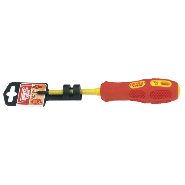 Draper EXPERT No.1 x 80mm Fully Insulated PZ Slot Screwdriver Draper EXPERT No.1 x 80mm Fully Insulated PZ Slot Screwdriver