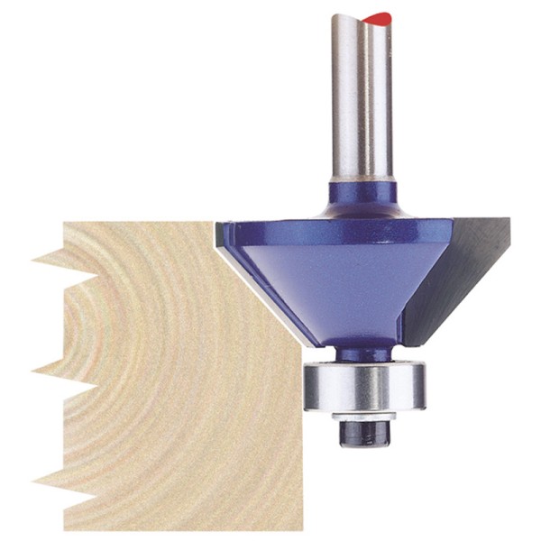 Draper 1/4" Chamferring 30mm x 45° TCT Router Bit Draper 1/4" Chamferring 30mm x 45° TCT Router Bit