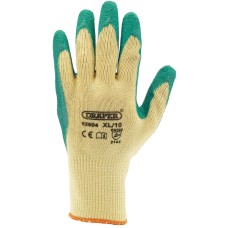 Draper Green Heavy Duty Latex Coated Work Gloves - Extra Large