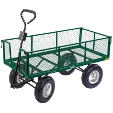 Draper Heavy Duty Steel Mesh Cart (450kg) | Fold Down Sides & Towing Handle