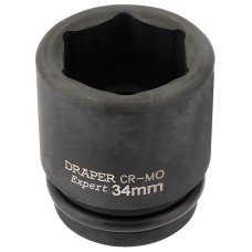 Draper EXPERT 34mm 3/4" Square Drive Hi-Torq® 6 Point Impact Socket