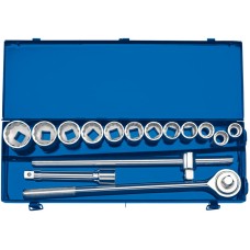 Draper 3/4" Sq. Dr. Metric Socket Set in Metal Case (15 piece)