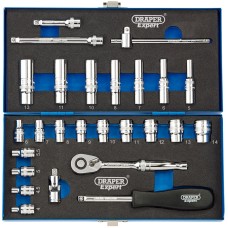 Draper EXPERT 1/4" Sq. Dr. Metric Socket Set (26 Piece) (MEGA DEALS)