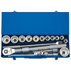 Draper Expert Metric Socket Set in Metal Case, 3/4" Sq. Dr. (17 Piece) (16486)