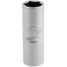 Draper EXPERT 1/2" Square Drive 10mm Thread 6 Point Satin Chrome Spark Plug Socket (16mm Socket)