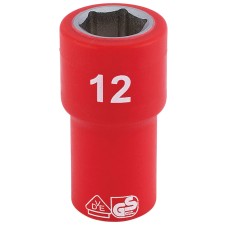 Draper EXPERT 1/4" Sq. Dr. Fully Insulated VDE Socket (12mm)