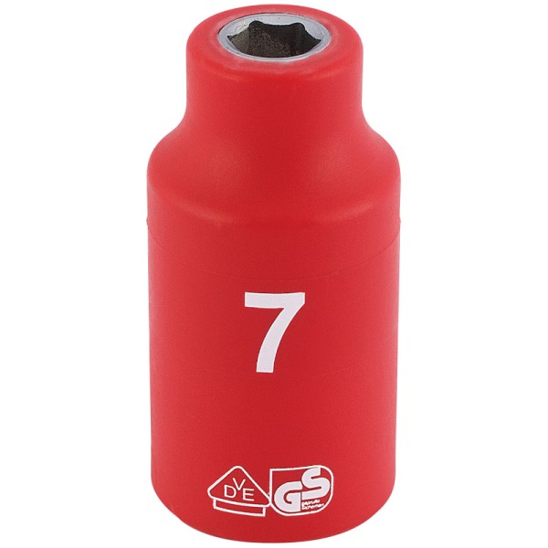 Draper EXPERT 3/8" Sq. Dr. Fully Insulated VDE Socket (7mm) Draper EXPERT 3/8" Sq. Dr. Fully Insulated VDE Socket (7mm)
