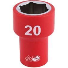 Draper EXPERT 3/8" Sq. Dr. Fully Insulated VDE Socket (20mm)