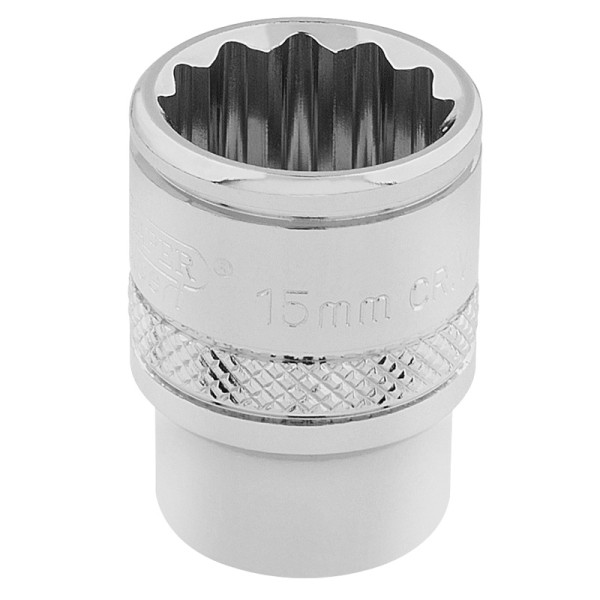 Draper EXPERT 3/8" Square Drive Hi-Torq® 12 Point Socket (15mm) Draper EXPERT 3/8" Square Drive Hi-Torq® 12 Point Socket (15mm)