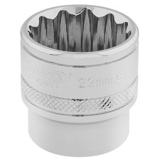 Draper EXPERT 3/8" Square Drive Hi-Torq® 12 Point Socket (22mm)