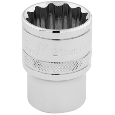 Draper EXPERT 1/2" Square Drive Hi-Torq® 12 Point Socket (21mm)