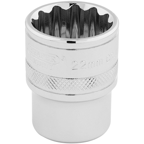 Draper EXPERT 1/2" Square Drive Hi-Torq® 12 Point Socket (22mm) Draper EXPERT 1/2" Square Drive Hi-Torq® 12 Point Socket (22mm)