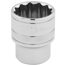 Draper EXPERT 1/2" Square Drive Hi-Torq® 12 Point Socket (24mm)