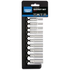 Draper EXPERT 1/4 Inch Sq. Dr. Metric Deep Socket Set (10 Piece)