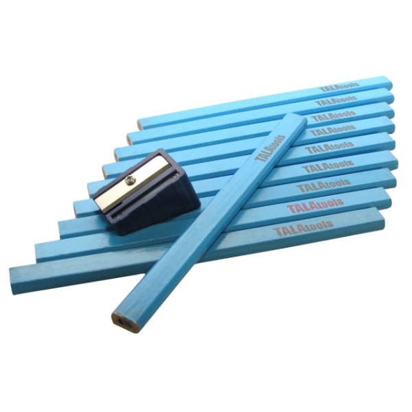 TALATools Carpenter's Pencils with Sharpener Kit, 10 Piece TALATools Carpenter's Pencils with Sharpener Kit, 10 Piece