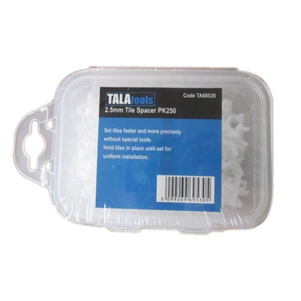 TALATools Tile Spacers 2.5mm (Pack 250) TALATools Tile Spacers 2.5mm (Pack 250)