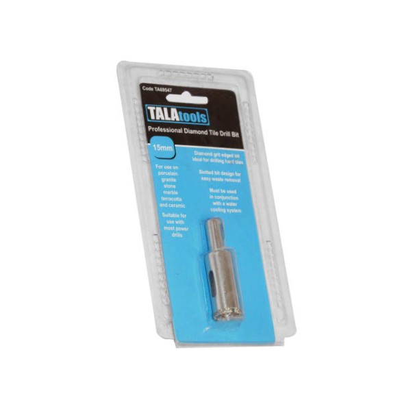 TALATools Professional Diamond Tile Drill Bit 15mm TALATools Professional Diamond Tile Drill Bit 15mm