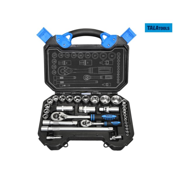 TALATools 1/4in & 1/2in Drive Metric Socket & Accessory Set, 32 Piece TALATools 1/4in & 1/2in Drive Metric Socket & Accessory Set, 32 Piece