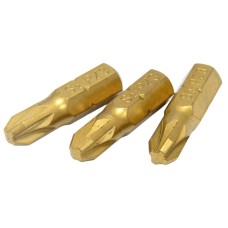 TALATools TiN Coated Screwdriver Bits Pozidriv PZ3 25mm (Pack 3) TALATools TiN Coated Screwdriver Bits Pozidriv PZ3 25mm (Pack 3)
