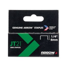 Arrow JT21 T27 Staples 6mm (1/4in) Box 1000