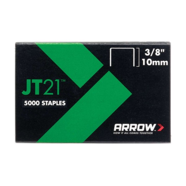 Arrow JT21 T27 Staples 10mm (3/8in) Box 5000 Arrow JT21 T27 Staples 10mm (3/8in) Box 5000
