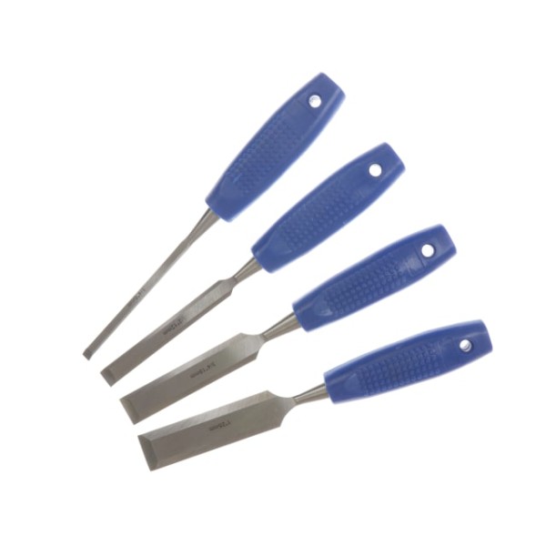 BlueSpot Tools Wood Chisel Set of 4: 6, 12, 19 & 25mm BlueSpot Tools Wood Chisel Set of 4: 6, 12, 19 & 25mm
