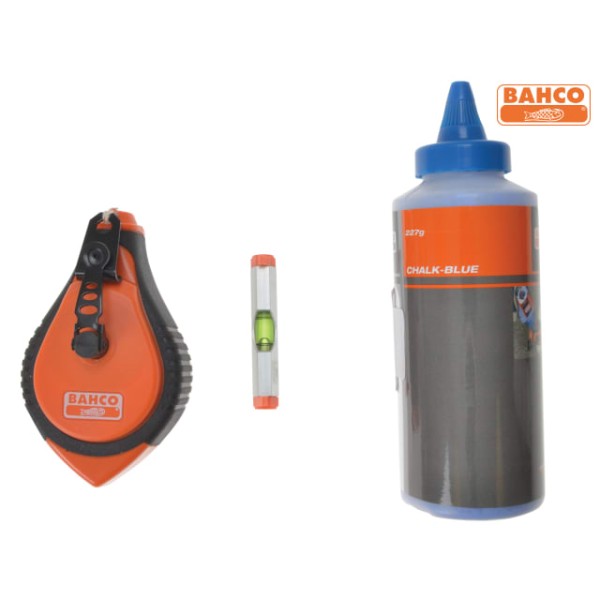 Bahco Blue Chalk, Chalk Line, Line Level Set Bahco Blue Chalk, Chalk Line, Line Level Set