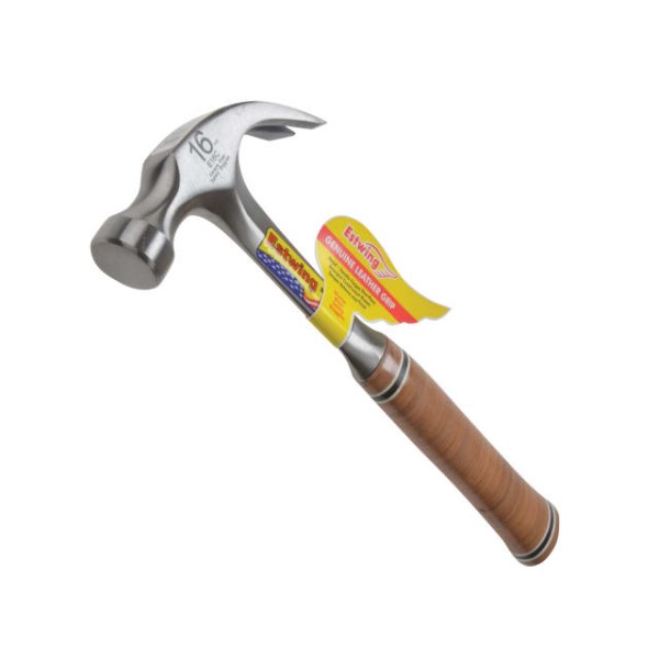 Estwing E16C Curved Claw Hammer - Leather Grip 450g (16oz) Estwing E16C Curved Claw Hammer - Leather Grip 450g (16oz)