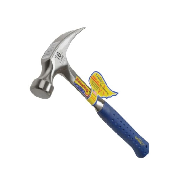 Estwing E3/16S Straight Claw Hammer - Vinyl Grip 450g (16oz) Estwing E3/16S Straight Claw Hammer - Vinyl Grip 450g (16oz)