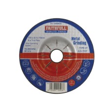 Faithfull Depressed Centre Metal Grinding Disc 100 x 6.5 x 16mm