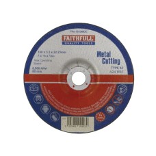 Faithfull Depressed Centre Metal Cut Off Disc 180 x 3.2 x 22mm