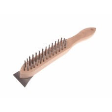Faithfull 580/4S Lightweight Scratch Brush with Scraper - 4 Row