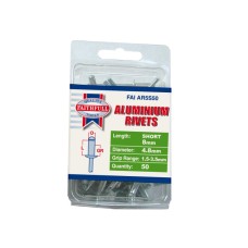 Faithfull Aluminium Rivets 4.8mm x 8mm Short Pre-Pack of 50 Faithfull Aluminium Rivets 4.8mm x 8mm Short Pre-Pack of 50