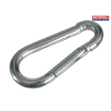 Faithfull Fire Brigade Snap Hook 4mm Zinc Plated (Pack of 4)