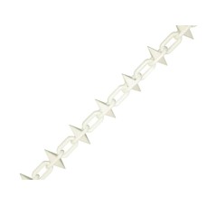 Faithfull Plastic Chain 6mm x 12.5m White Spiked