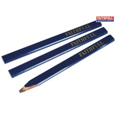 Faithfull Carpenter's Pencils - Blue / Soft (Pack of 3) Faithfull Carpenter's Pencils - Blue / Soft (Pack of 3)