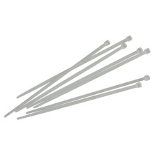 Faithfull Cable Ties White 250mm x 4.8mm Pack of 100