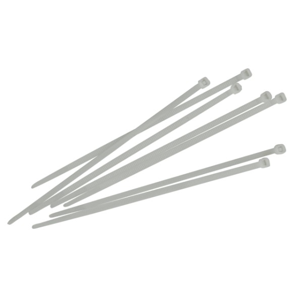 Faithfull Cable Ties White 150mm x 3.6mm Pack of 100 Faithfull Cable Ties White 150mm x 3.6mm Pack of 100