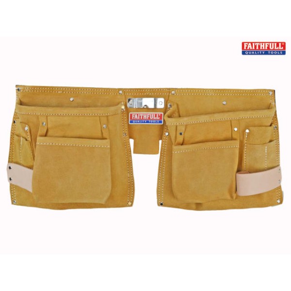 Faithfull Double Tool & Nail Pouch Faithfull Double Tool & Nail Pouch