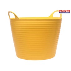 Faithfull Heavy-Duty Polyethylene Flex Tub 42 Litres Yellow