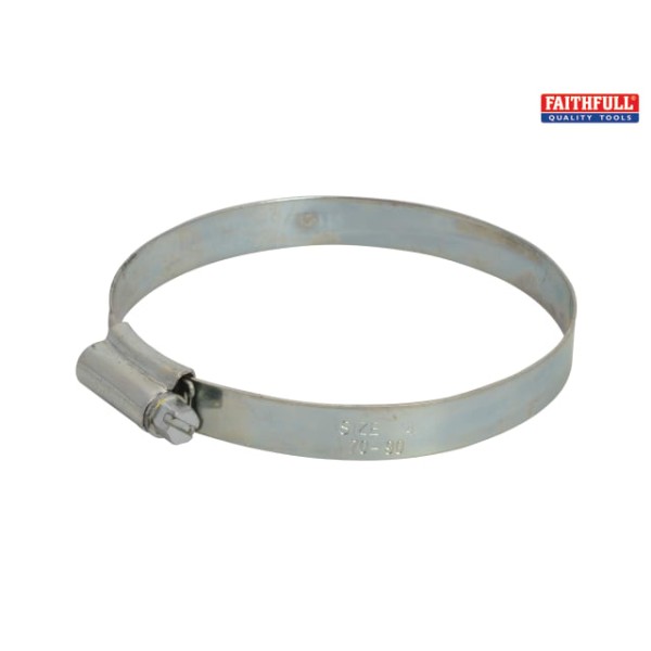Faithfull 4 Hose Clip - Zinc MSZP 70 - 90mm Faithfull 4 Hose Clip - Zinc MSZP 70 - 90mm