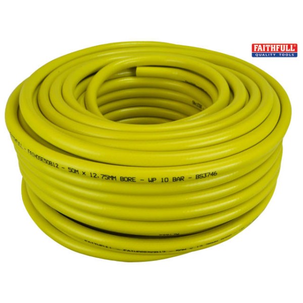 Faithfull Heavy-Duty Reinforced Builder's Hose 50m 12.7mm (1/2in) Diameter Faithfull Heavy-Duty Reinforced Builder's Hose 50m 12.7mm (1/2in) Diameter